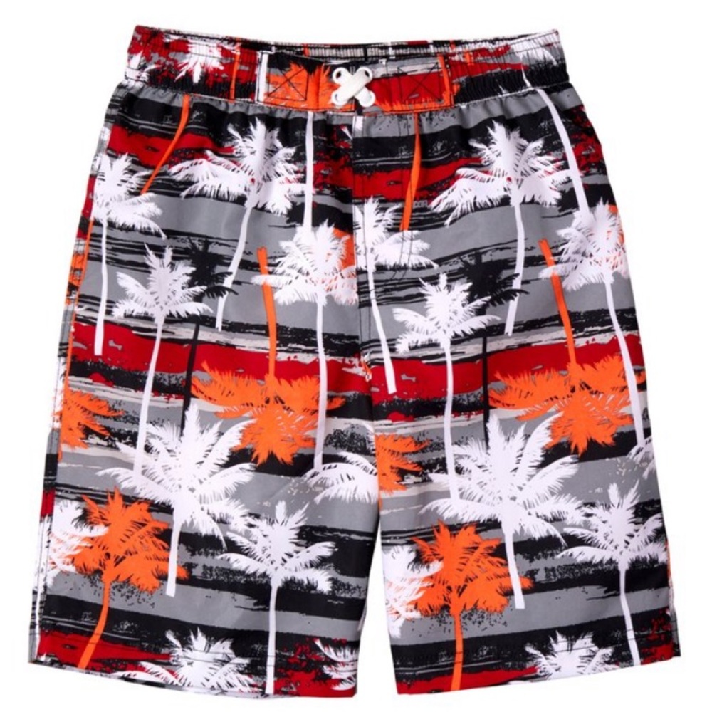 Orange Palm Tree Swim Trunks boys 24 months